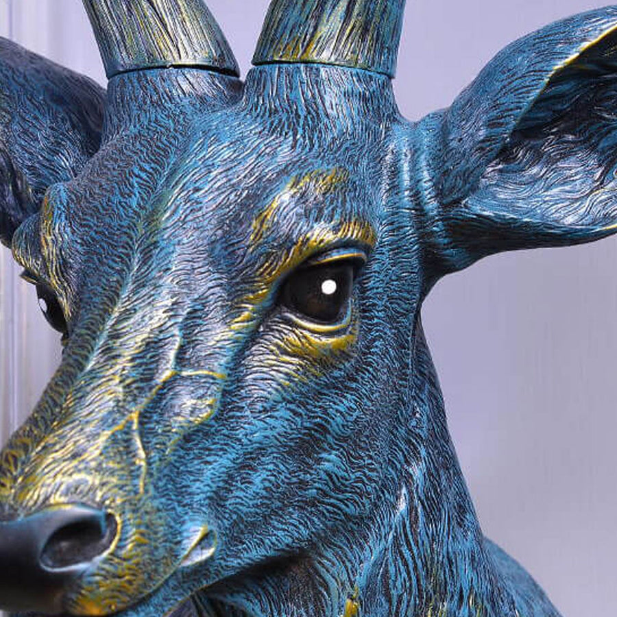 Resin Deer Head Wall Sconce Lamp 1-Light Retro Design-Lighting > Wall Lights-casanuva-casanuva