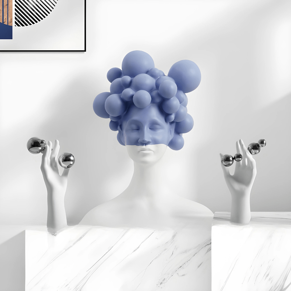 Resin Mysterious Woman Statue Nazla-Home Decor > Sculptures & Figurines-casanuva-casanuva