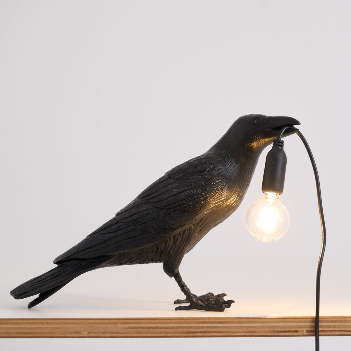 Resin Table Lamp with Raven Design-Lighting > Table Lamps-casanuva-casanuva