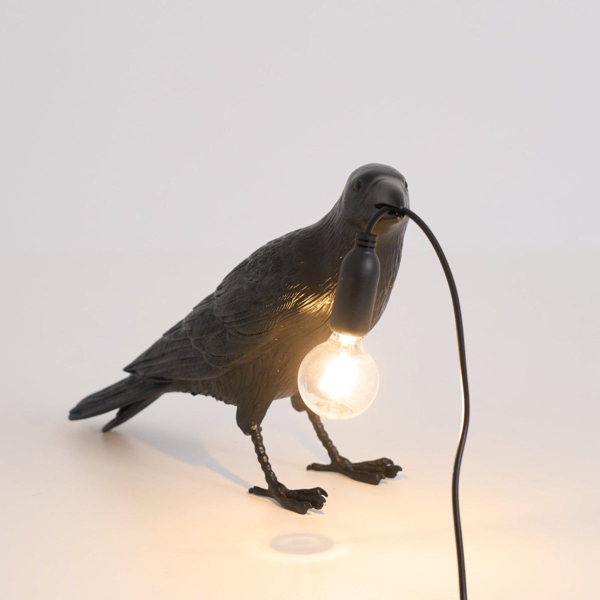 Resin Table Lamp with Raven Design-Lighting > Table Lamps-casanuva-casanuva