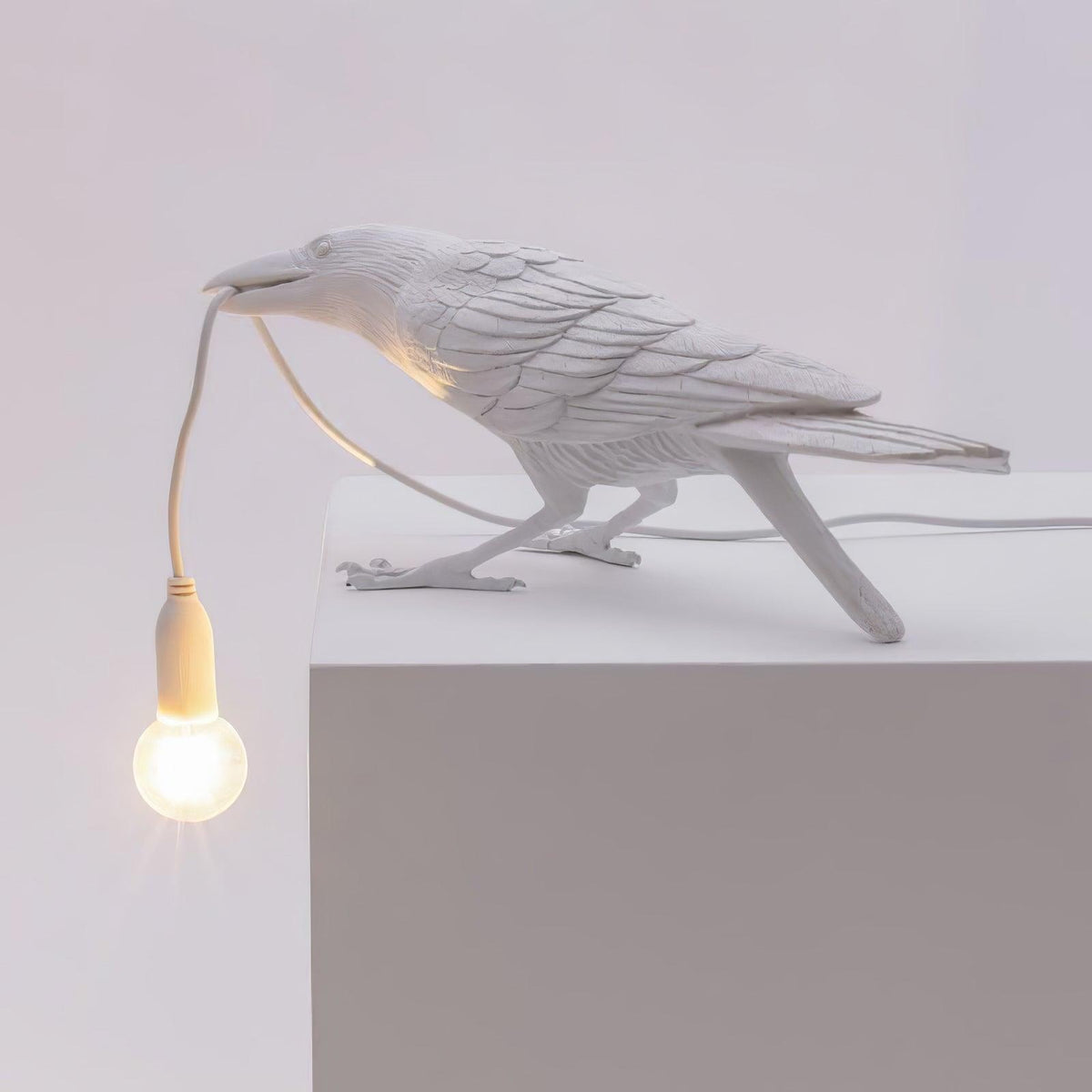 Resin Table Lamp with Raven Design-Lighting > Table Lamps-casanuva-casanuva