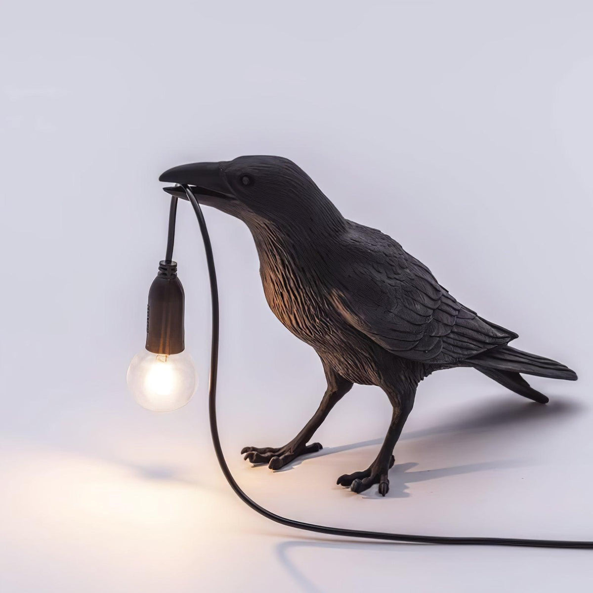 Resin Table Lamp with Raven Design-Lighting > Table Lamps-casanuva-casanuva