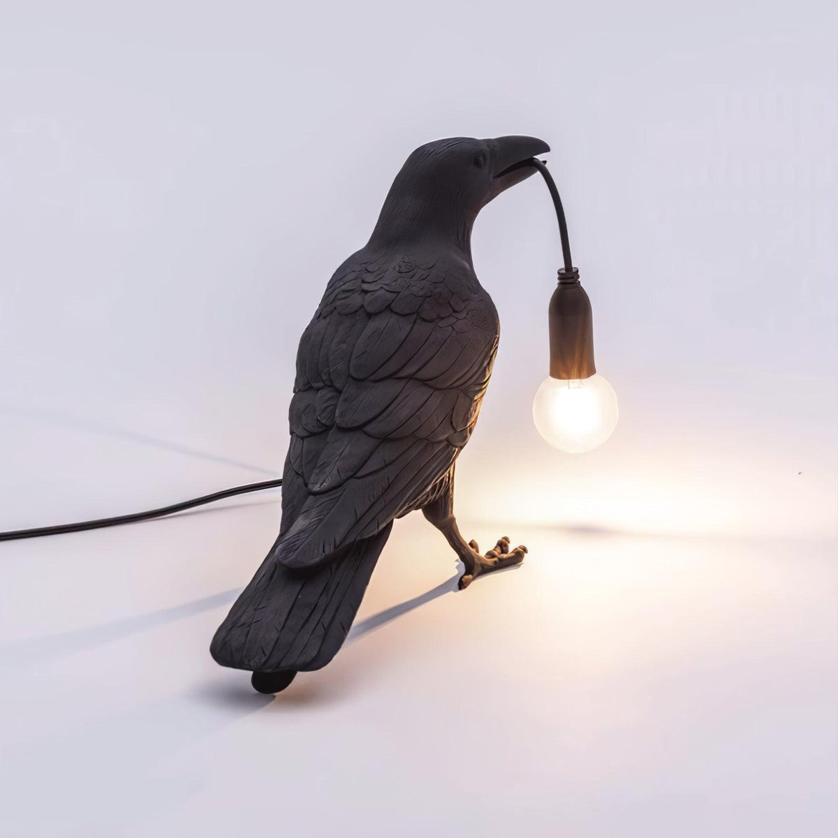 Resin Table Lamp with Raven Design-Lighting > Table Lamps-casanuva-casanuva