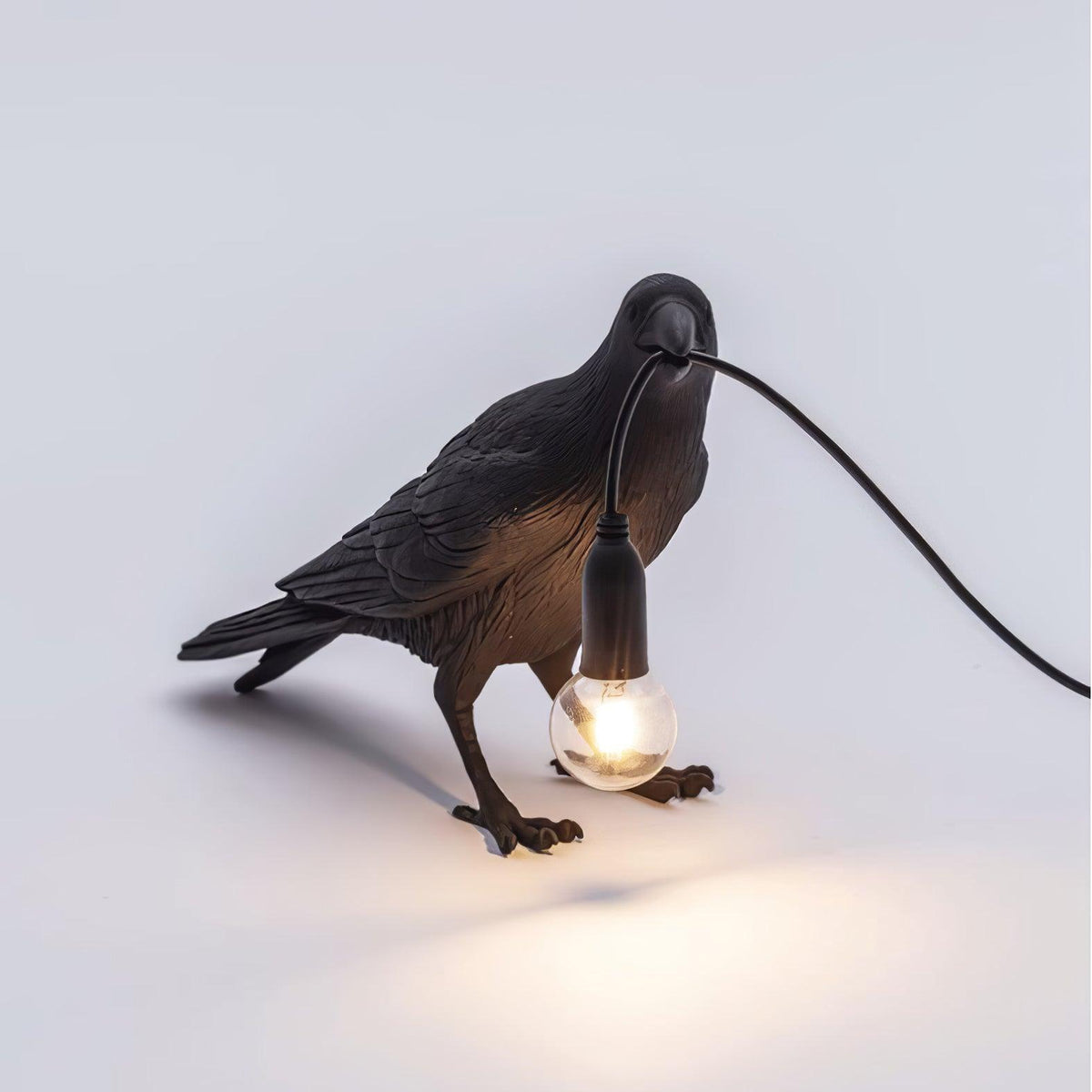 Resin Table Lamp with Raven Design-Lighting > Table Lamps-casanuva-casanuva