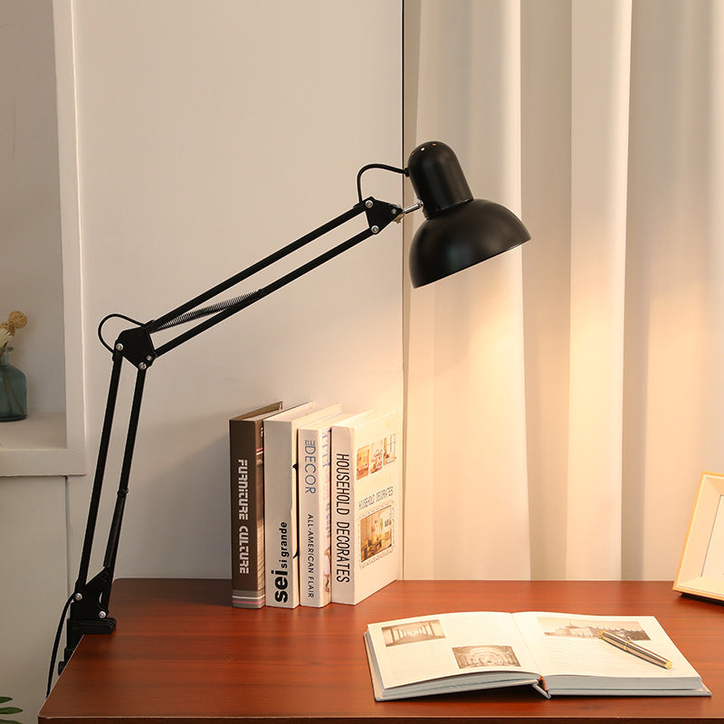 Retractable Long Arm Clip Table Lamp ABS 1-Light for Bedroom-Lighting > Table Lamps-casanuva-Black-100V-120V-casanuva