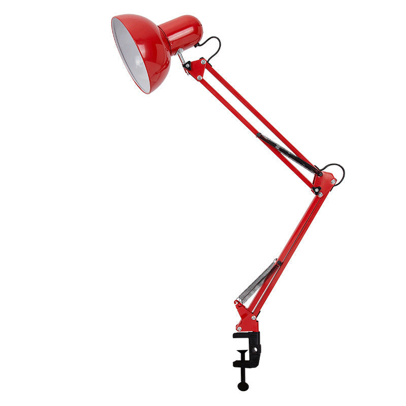 Retractable Long Arm Clip Table Lamp ABS 1-Light for Bedroom-Lighting > Table Lamps-casanuva-Red-100V-120V-casanuva