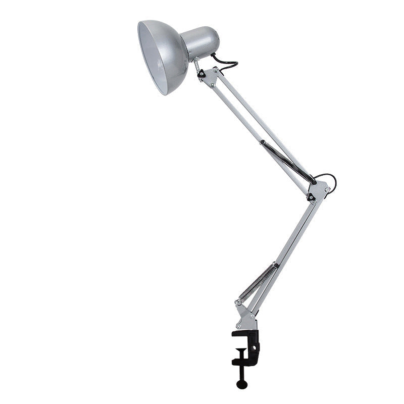 Retractable Long Arm Clip Table Lamp ABS 1-Light for Bedroom-Lighting > Table Lamps-casanuva-Silver Color-100V-120V-casanuva
