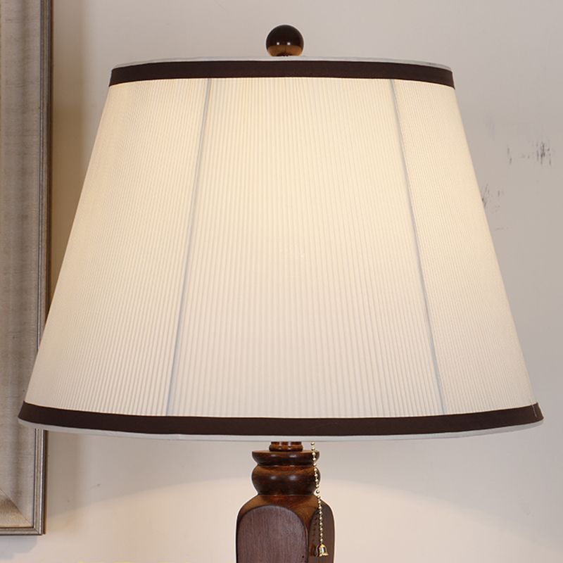 Retro Drum Floor Lamp Beige Khaki Fabric Shade Metal Base-Lighting > Floor Lamps-casanuva-casanuva