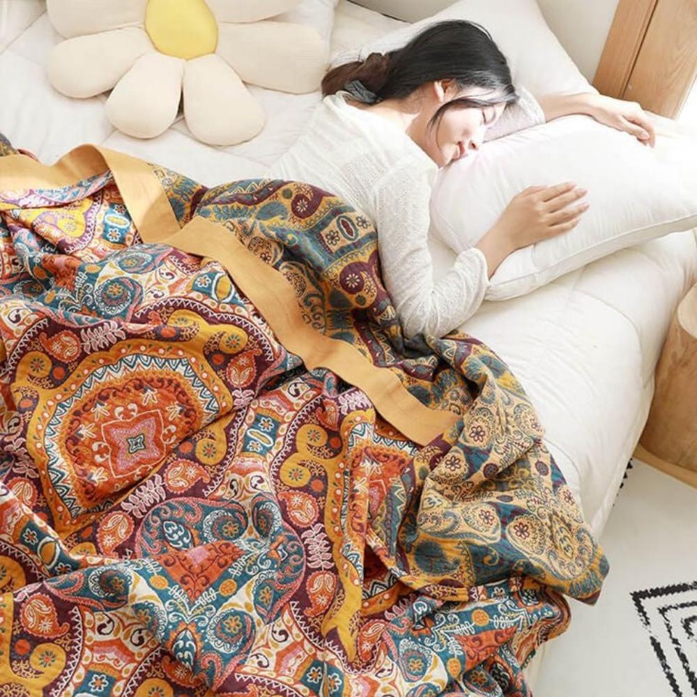 Reversible Boho Blanket-Bedding & Bath > Blankets-casanuva-casanuva