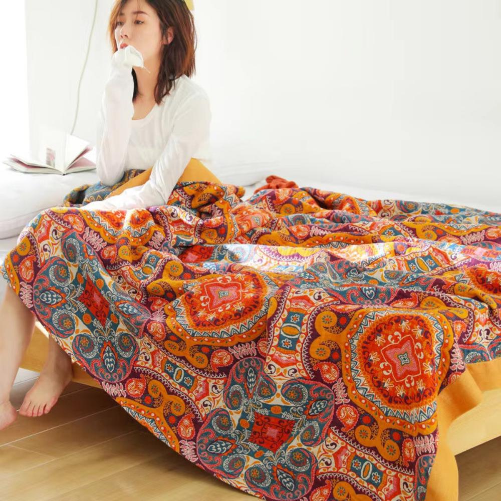 Reversible Boho Blanket-Bedding & Bath > Blankets-casanuva-casanuva