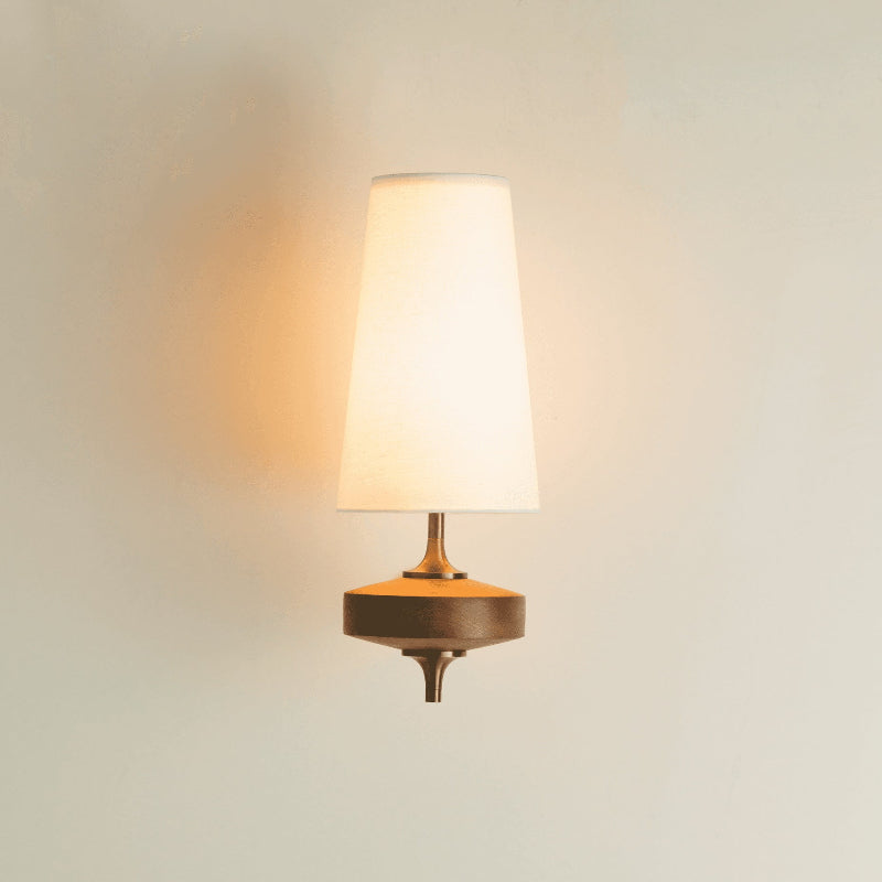 Rho Wall Lamp LED-Lighting > Wall Lights-casanuva-1 head 15cmx22cmx39cm-Walnut color & White-casanuva