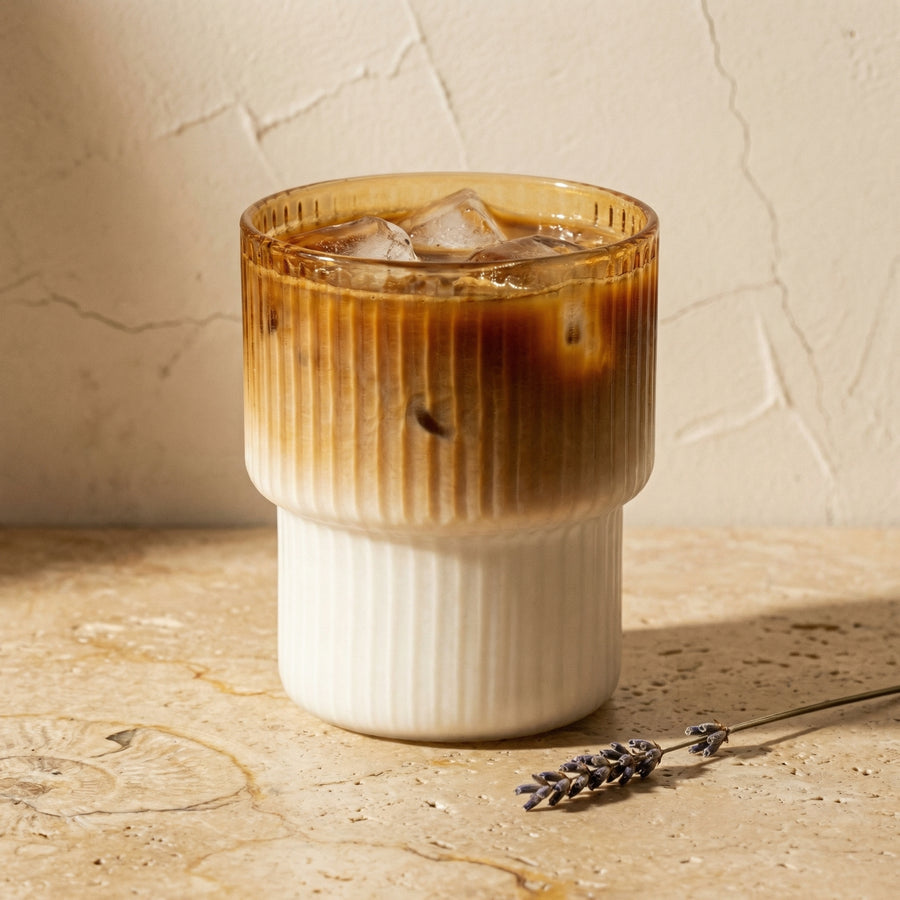 Ribbed Glass Drinkware Set with Elegant Design-Kitchen & Dining > Tableware-casanuva-casanuva