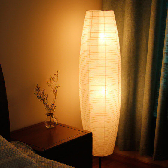 Rice Paper Column Floor Lamp 2-Light Nordic Minimalist Design-Lighting > Floor Lamps-casanuva-casanuva