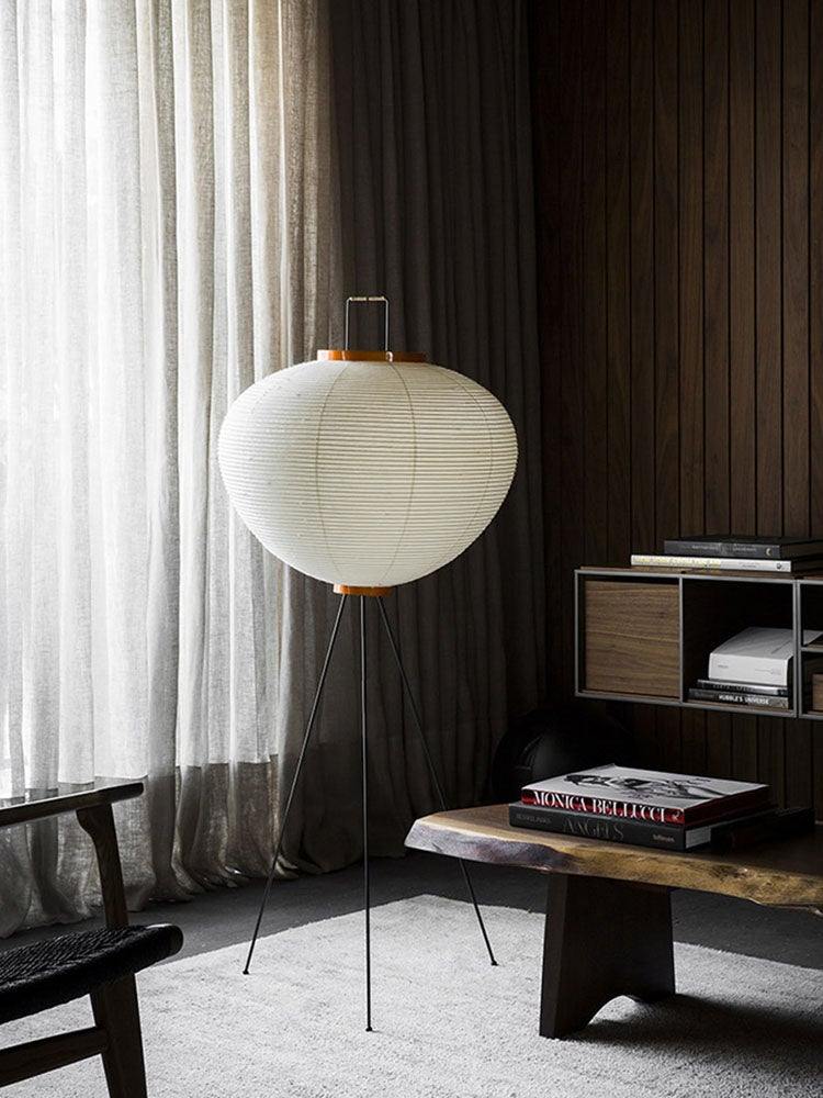 Rice Paper Floor Lamp with Soft Glow Lighting-Lighting > Floor Lamps-casanuva-casanuva