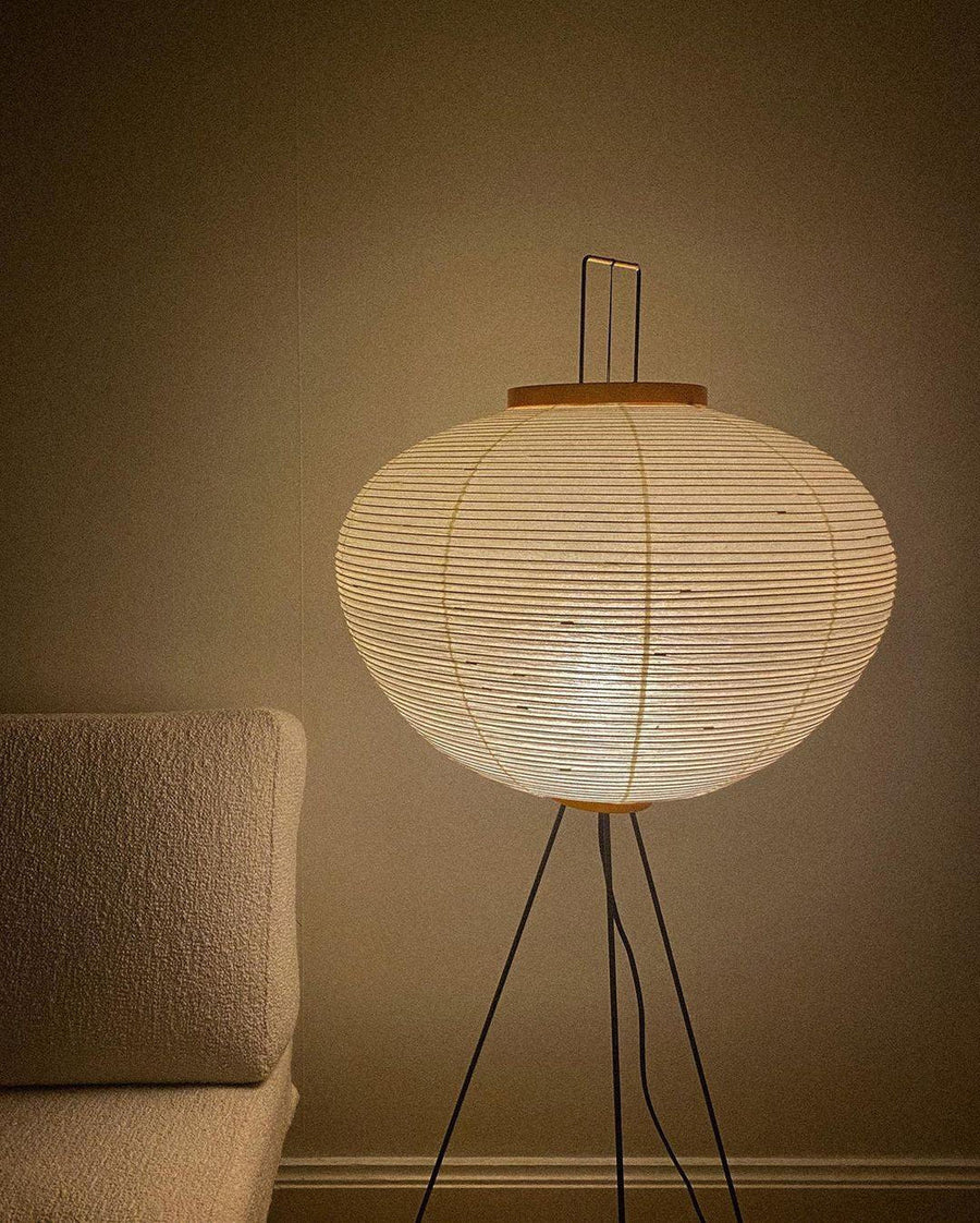 Rice Paper Floor Lamp with Soft Glow Lighting-Lighting > Floor Lamps-casanuva-casanuva