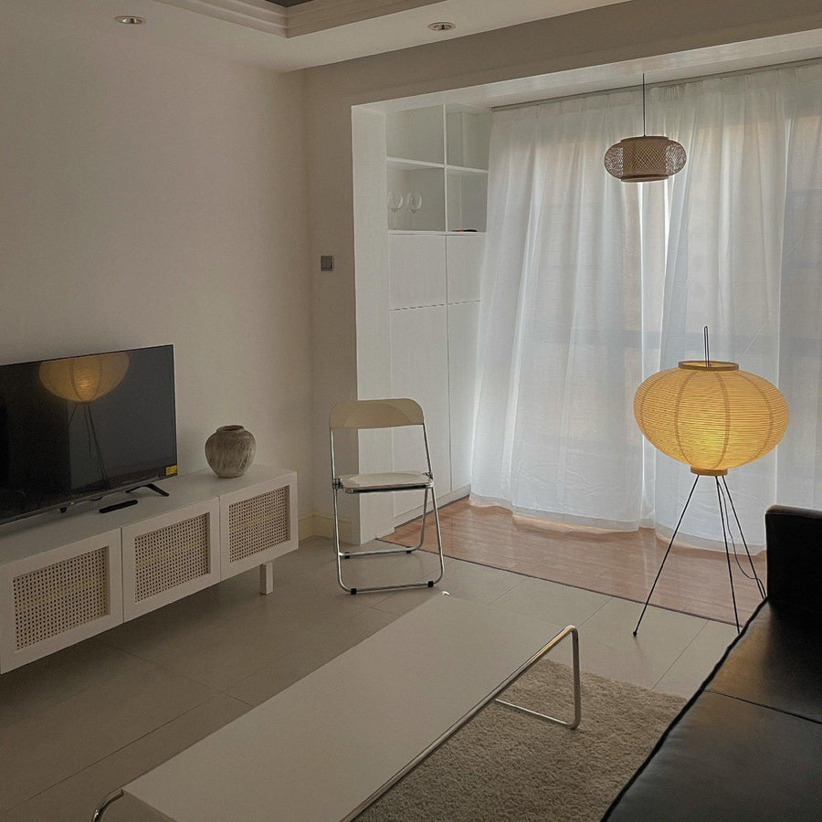 Rice Paper Floor Lamp with Soft Glow Lighting-Lighting > Floor Lamps-casanuva-casanuva