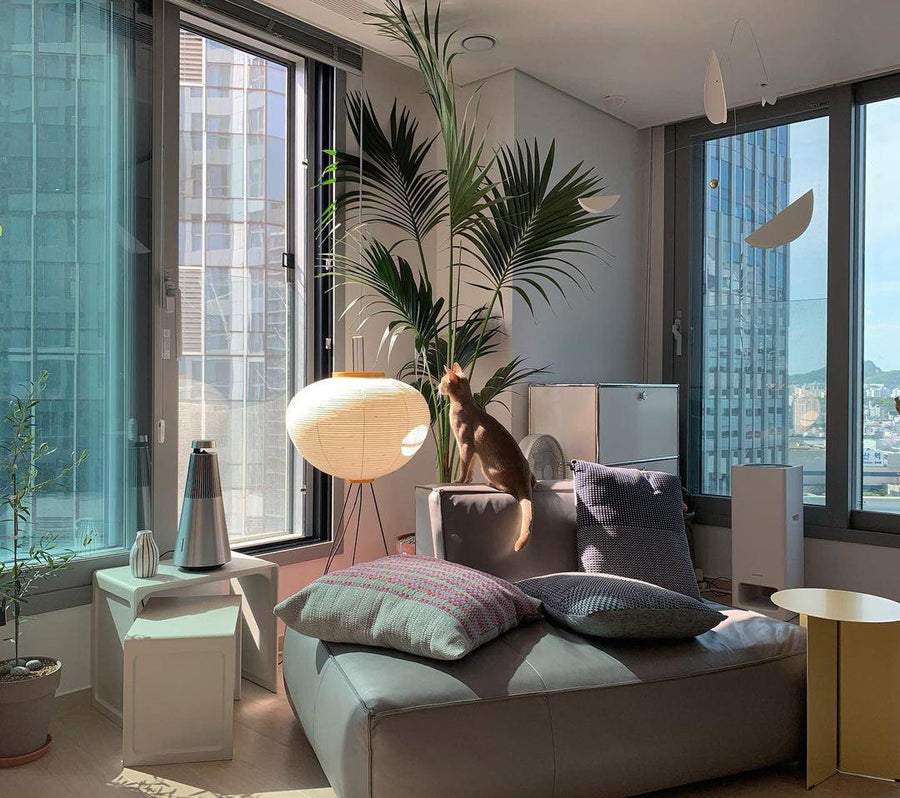 Rice Paper Floor Lamp with Soft Glow Lighting-Lighting > Floor Lamps-casanuva-casanuva