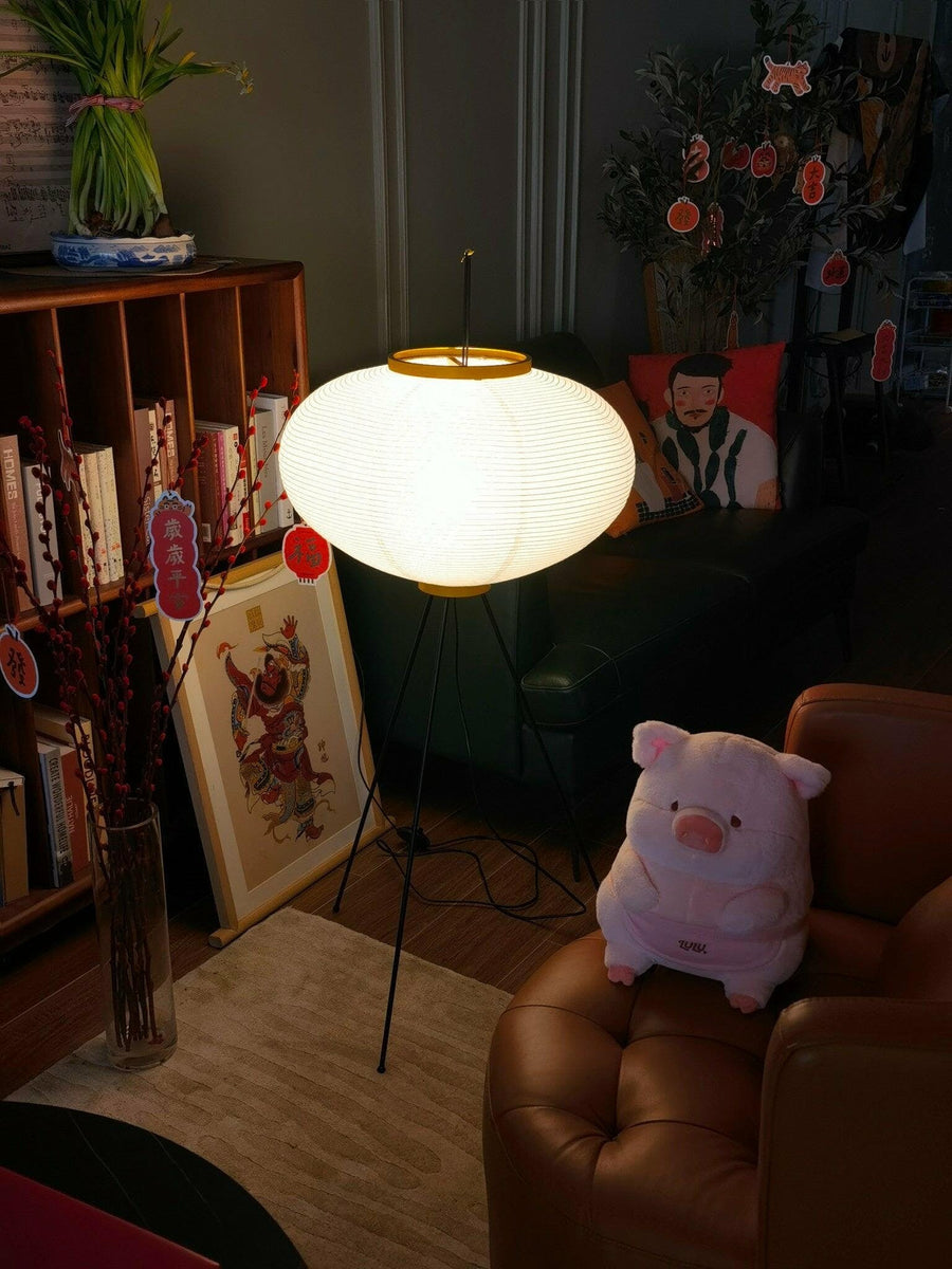 Rice Paper Floor Lamp with Soft Glow Lighting-Lighting > Floor Lamps-casanuva-casanuva