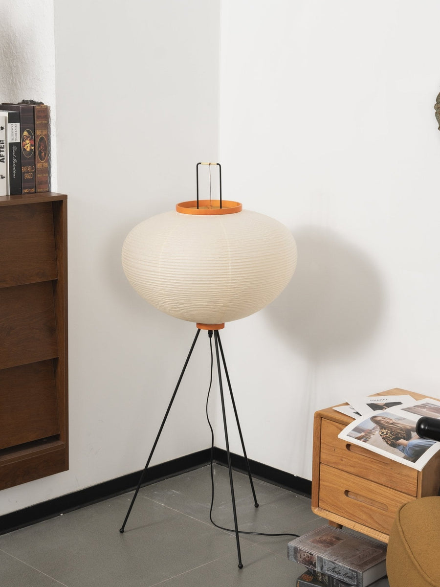 Rice Paper Floor Lamp with Soft Glow Lighting-Lighting > Floor Lamps-casanuva-casanuva