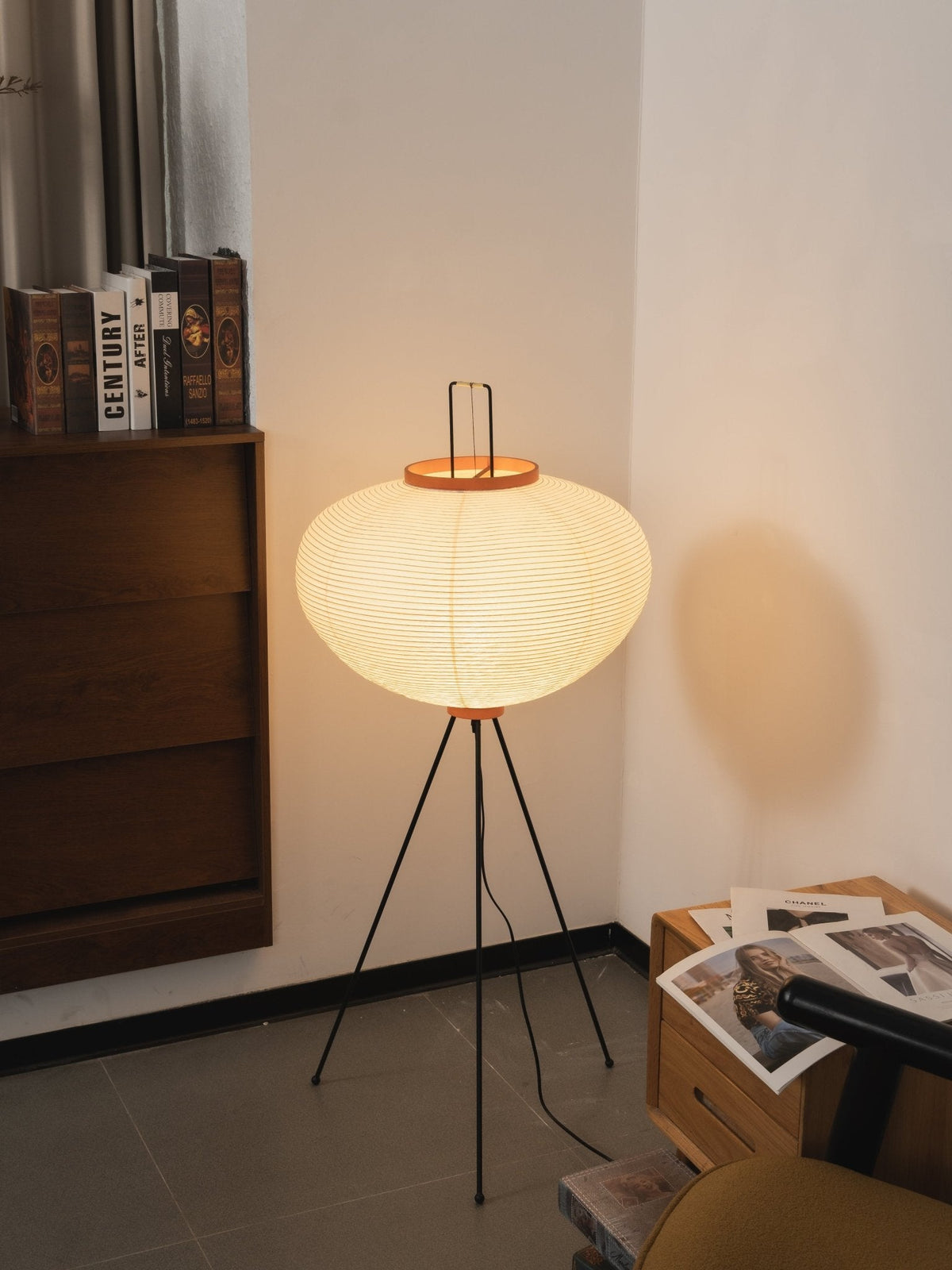 Rice Paper Floor Lamp with Soft Glow Lighting-Lighting > Floor Lamps-casanuva-casanuva
