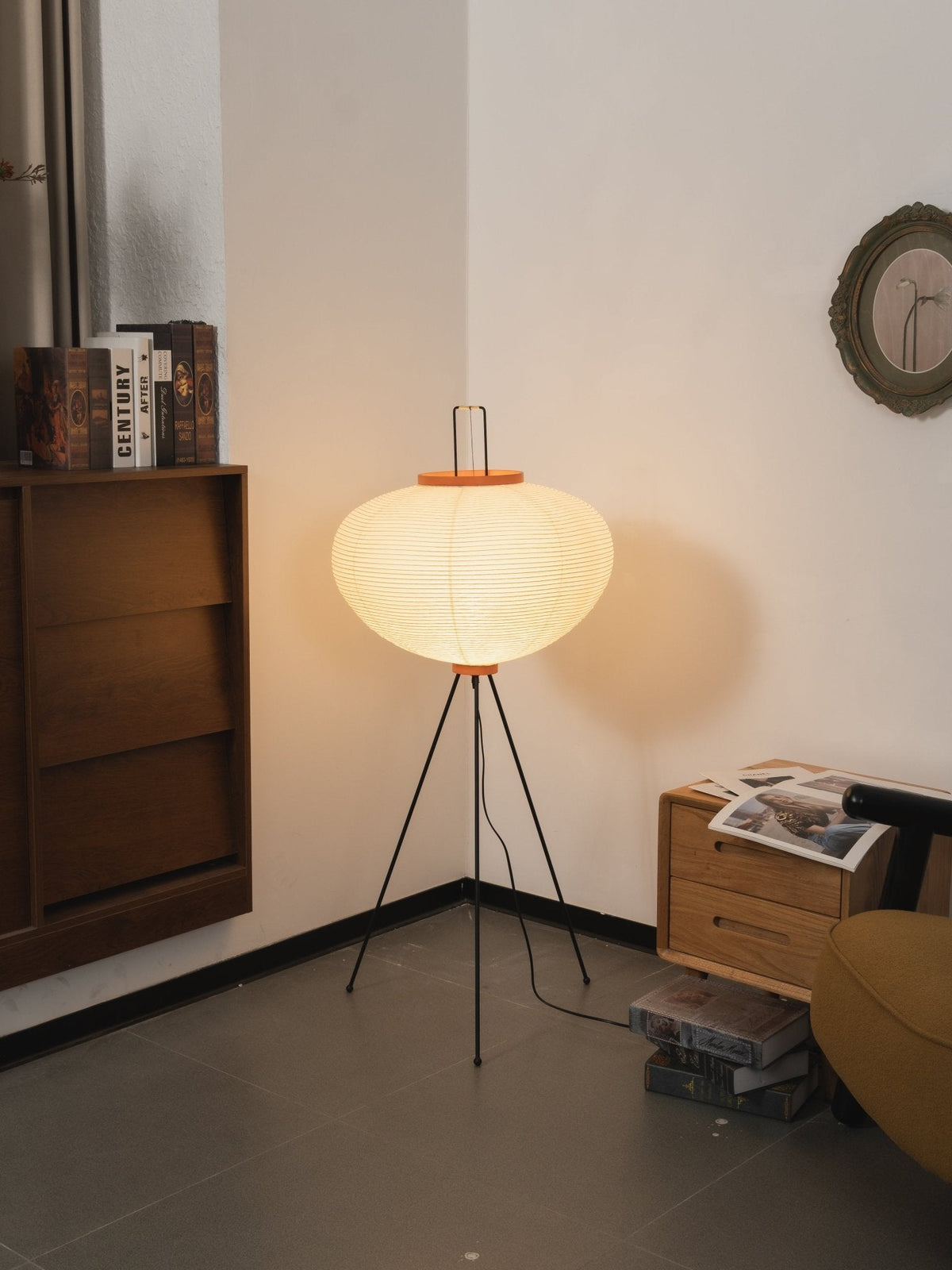 Rice Paper Floor Lamp with Soft Glow Lighting-Lighting > Floor Lamps-casanuva-casanuva