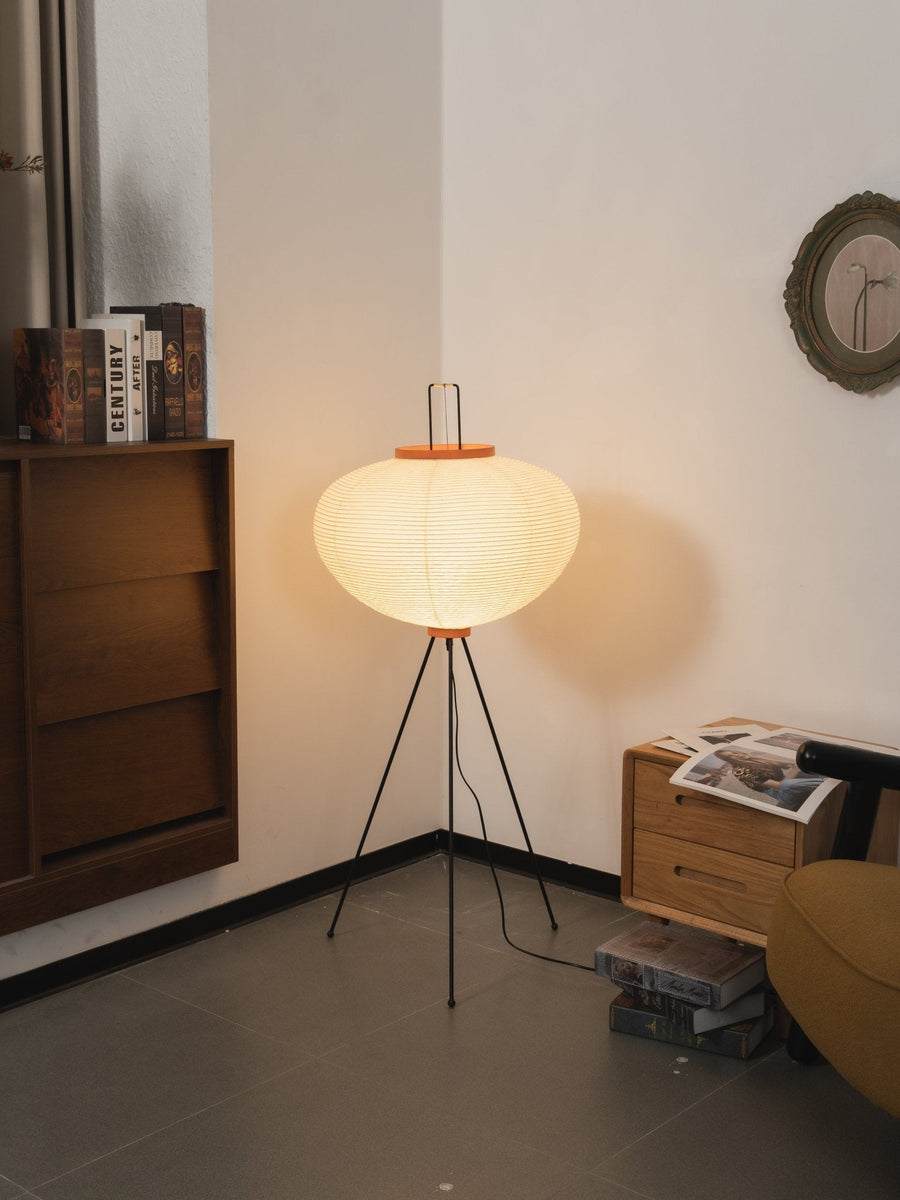 Rice Paper Floor Lamp with Soft Glow Lighting-Lighting > Floor Lamps-casanuva-casanuva