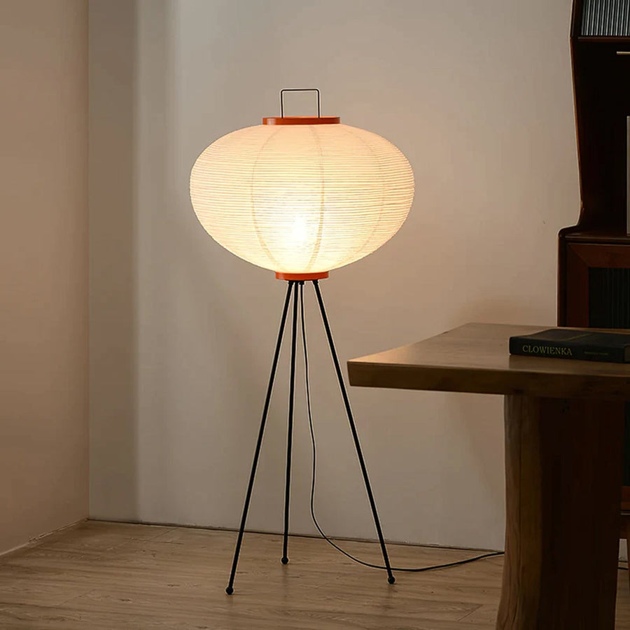 Rice Paper Floor Lamp with Soft Glow Lighting-Lighting > Floor Lamps-casanuva-casanuva