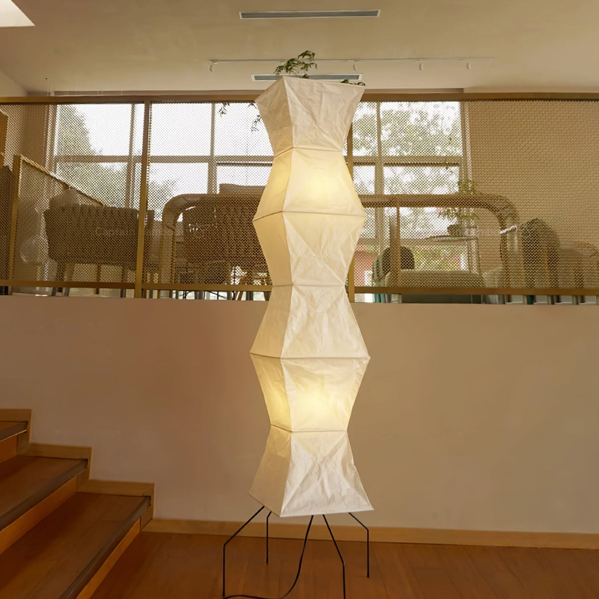 Rice Paper Floor Lamp with Soft Glow Lighting-Lighting > Floor Lamps-casanuva-casanuva