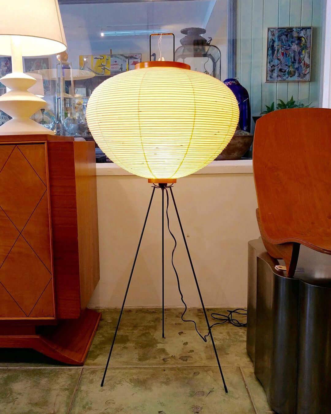 Rice Paper Floor Lamp with Soft Glow Lighting-Lighting > Floor Lamps-casanuva-casanuva