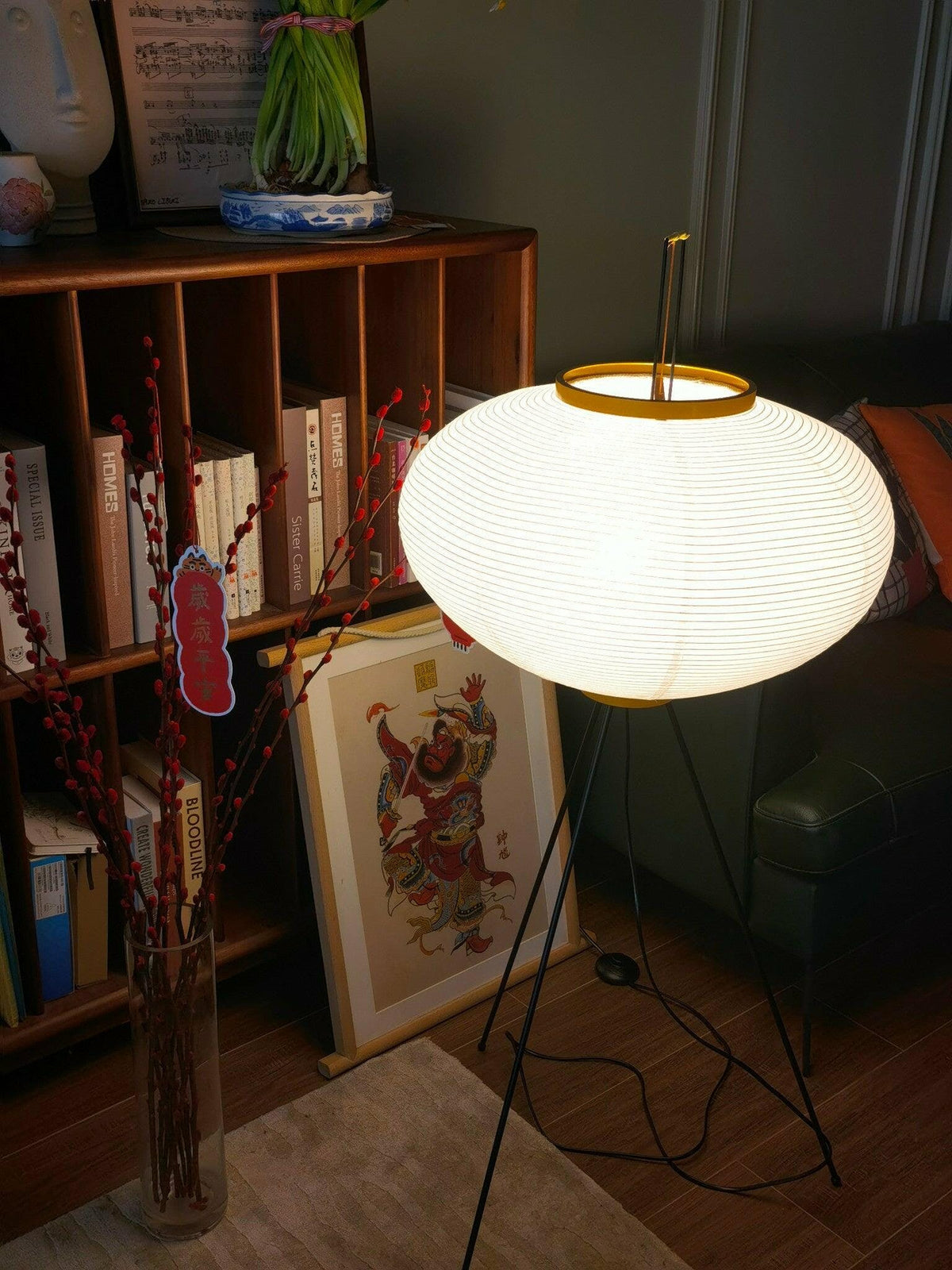 Rice Paper Floor Lamp with Soft Glow Lighting-Lighting > Floor Lamps-casanuva-casanuva