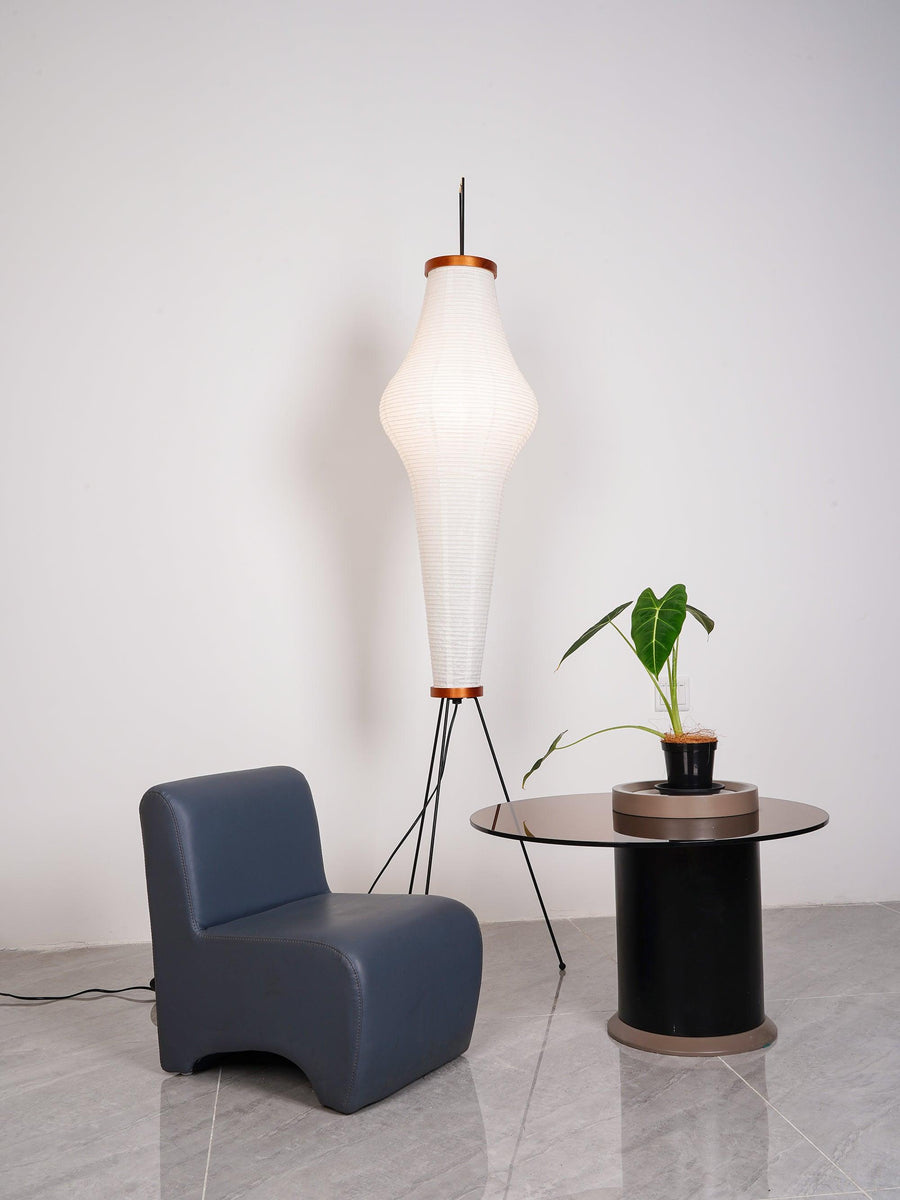 Rice Paper Floor Lamp with Soft Glow Lighting-Lighting > Floor Lamps-casanuva-casanuva