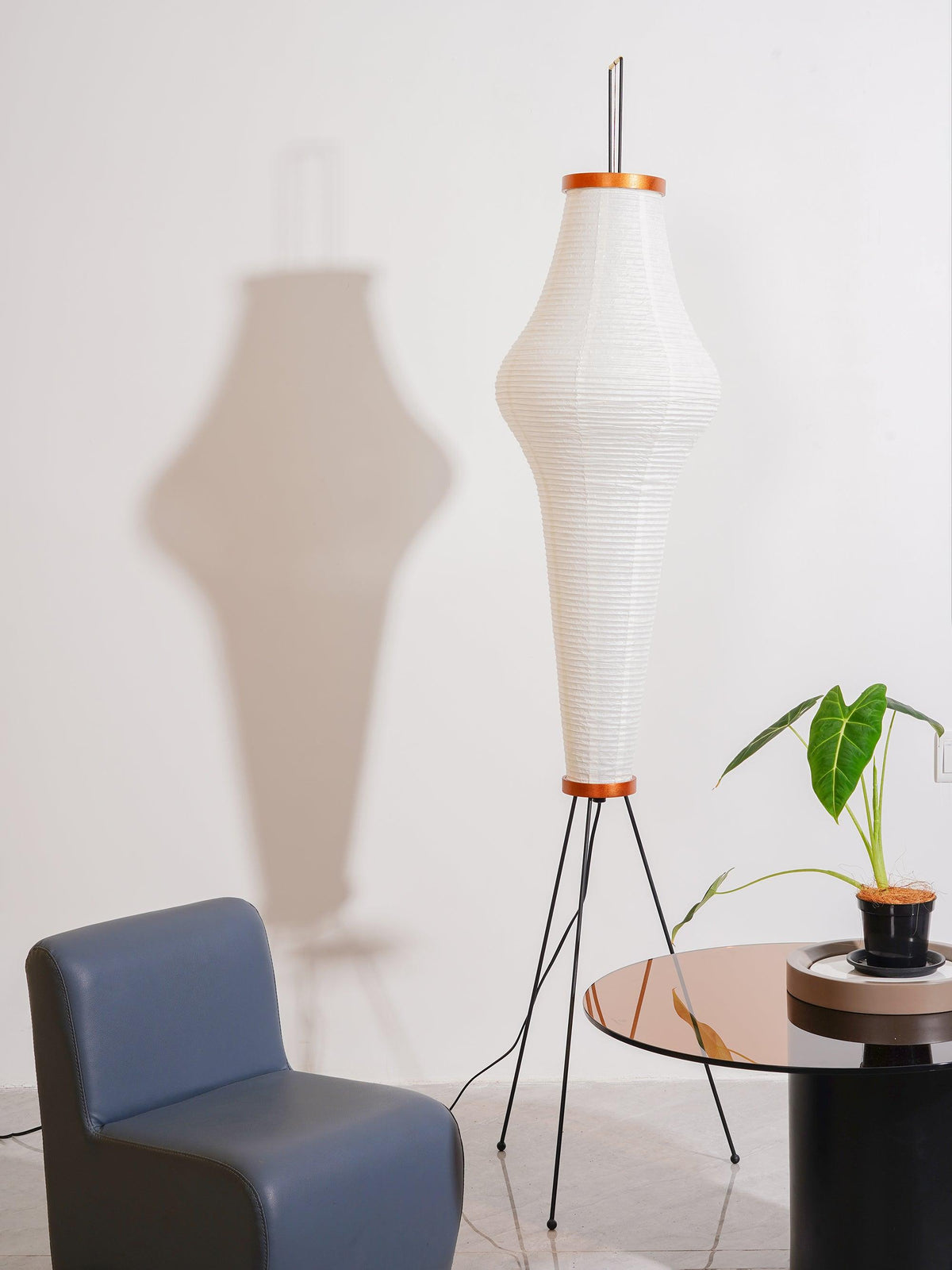 Rice Paper Floor Lamp with Soft Glow Lighting-Lighting > Floor Lamps-casanuva-casanuva