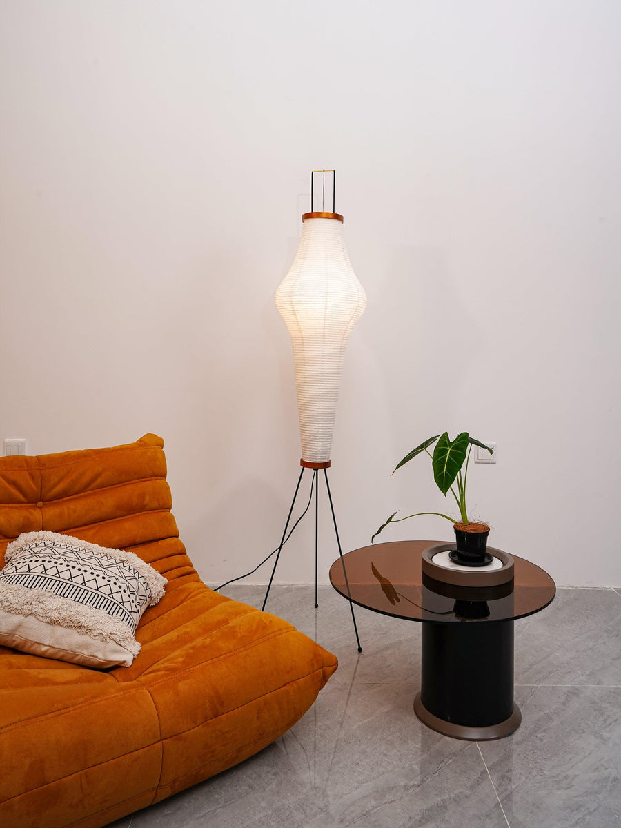 Rice Paper Floor Lamp with Soft Glow Lighting-Lighting > Floor Lamps-casanuva-casanuva