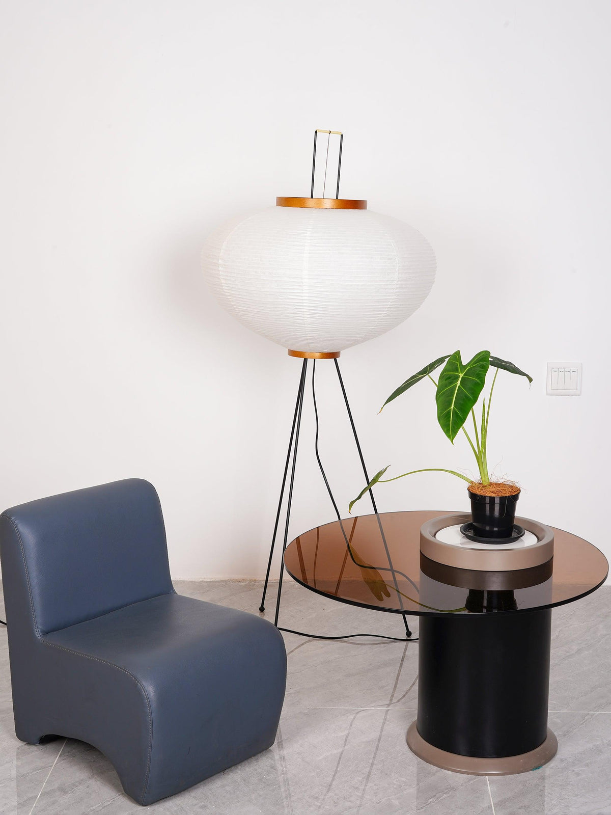 Rice Paper Floor Lamp with Soft Glow Lighting-Lighting > Floor Lamps-casanuva-casanuva