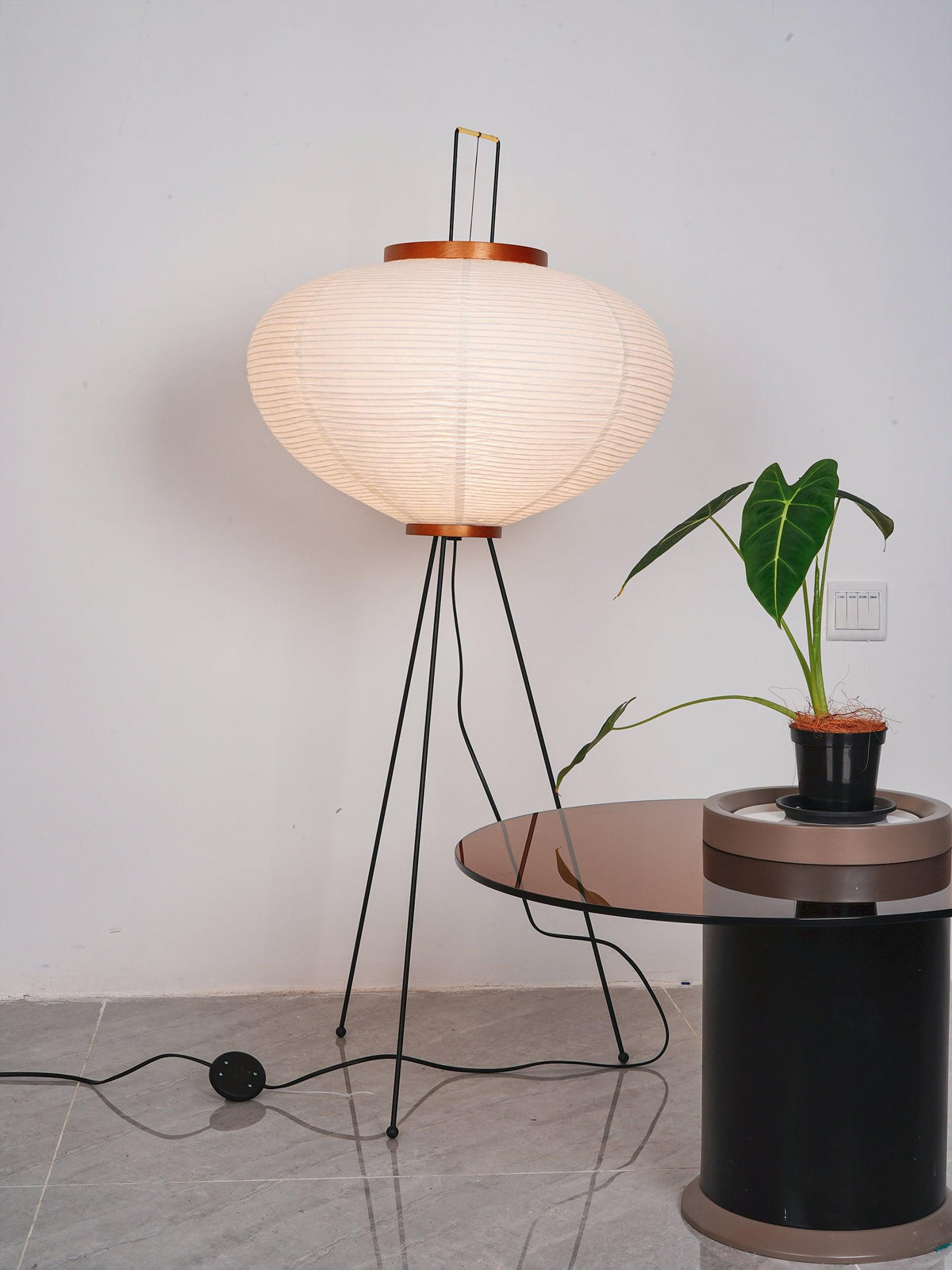 Rice Paper Floor Lamp with Soft Glow Lighting-Lighting > Floor Lamps-casanuva-casanuva