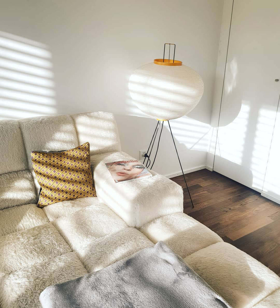 Rice Paper Floor Lamp with Soft Glow Lighting-Lighting > Floor Lamps-casanuva-casanuva