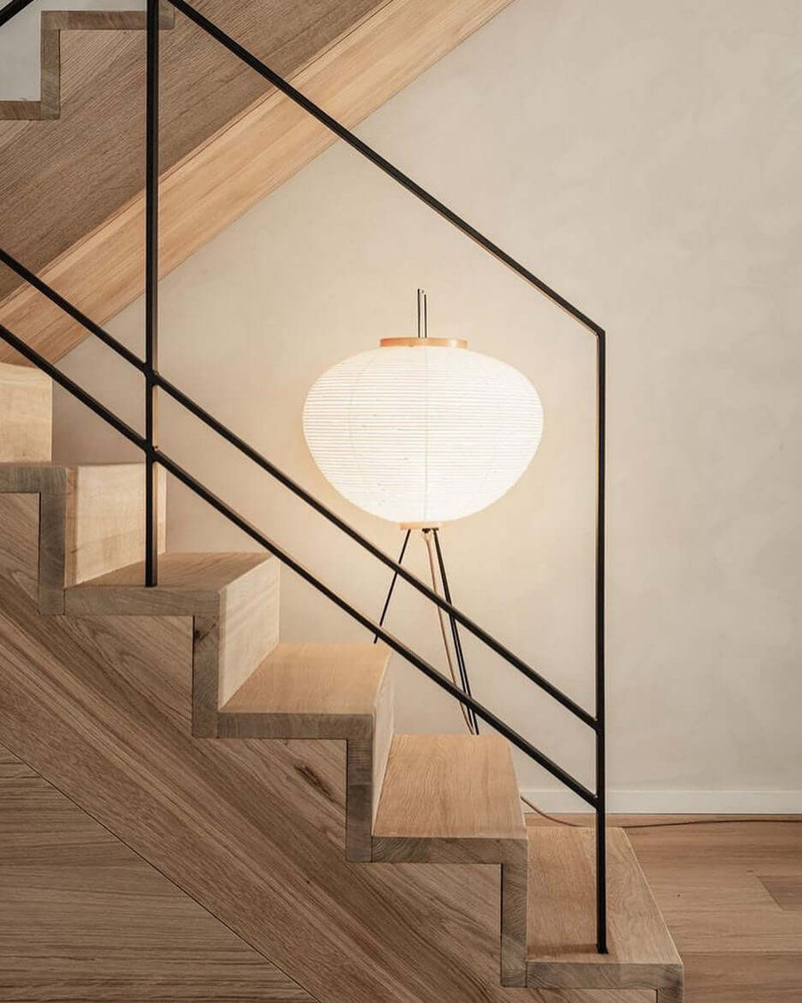 Rice Paper Floor Lamp with Soft Glow Lighting-Lighting > Floor Lamps-casanuva-casanuva