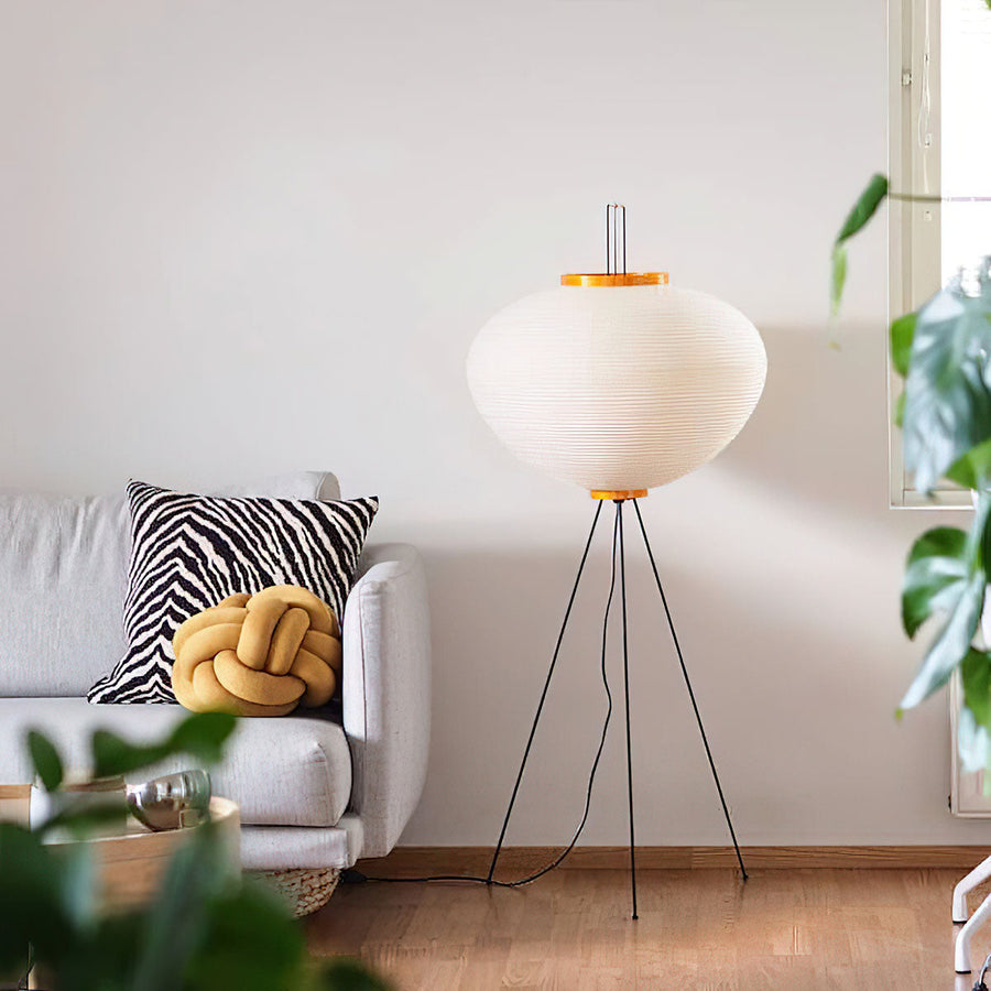 Rice Paper Floor Lamp with Soft Glow Lighting-Lighting > Floor Lamps-casanuva-casanuva
