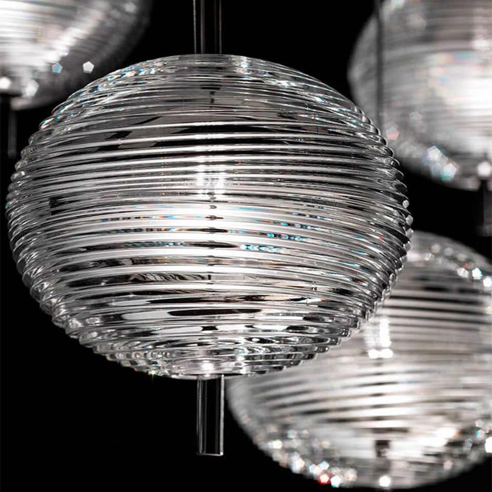Ripple Pattern Glass LED Pendant Light-Lighting > Pendant Lights-casanuva-casanuva