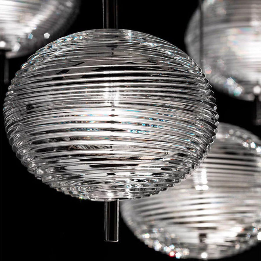 Ripple Pattern Glass LED Pendant Light-Lighting > Pendant Lights-casanuva-casanuva