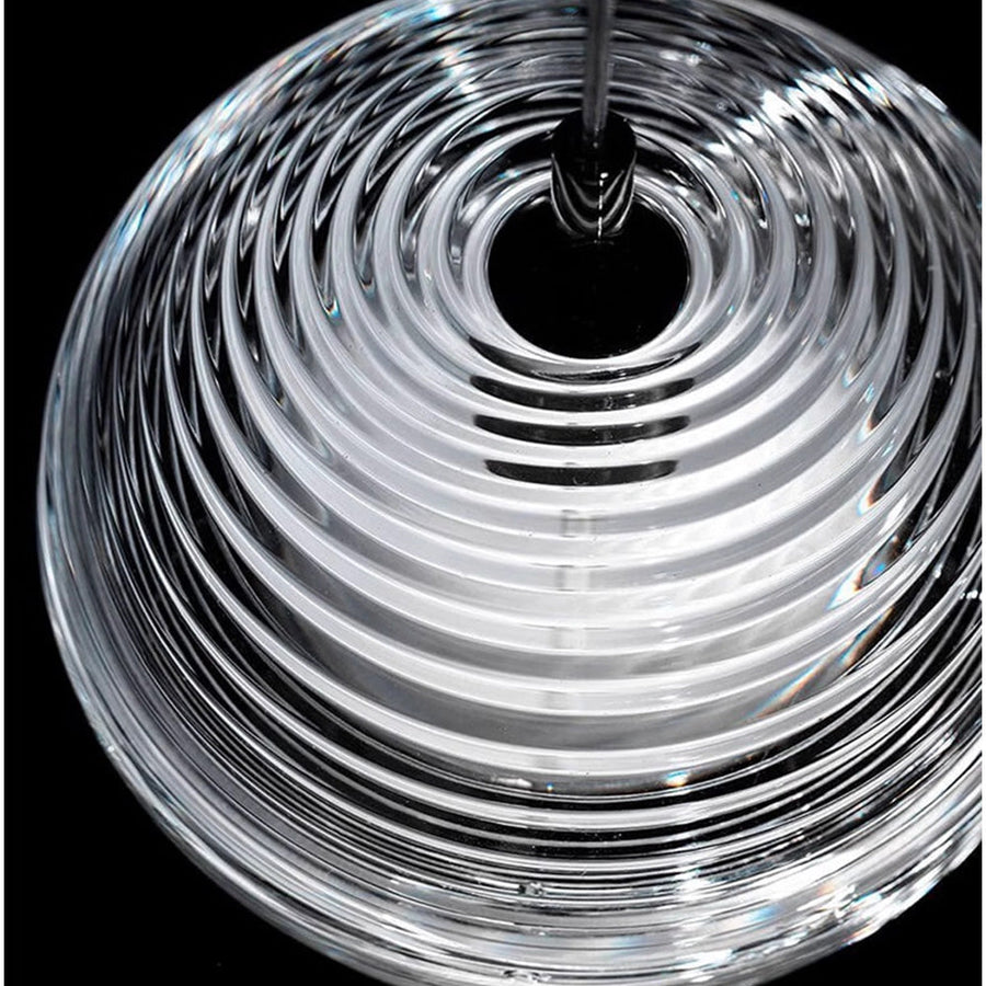 Ripple Pattern Glass LED Pendant Light-Lighting > Pendant Lights-casanuva-casanuva