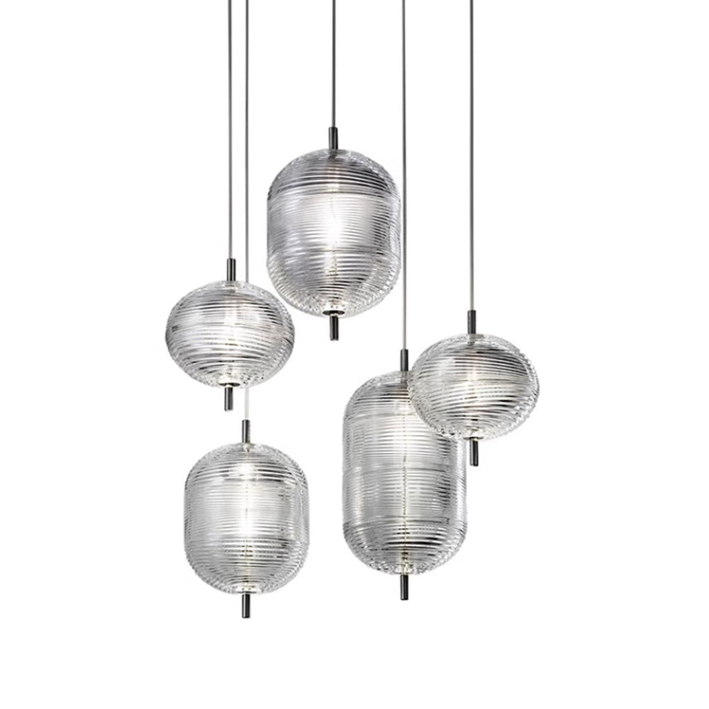 Ripple Pattern Glass LED Pendant Light-Lighting > Pendant Lights-casanuva-casanuva