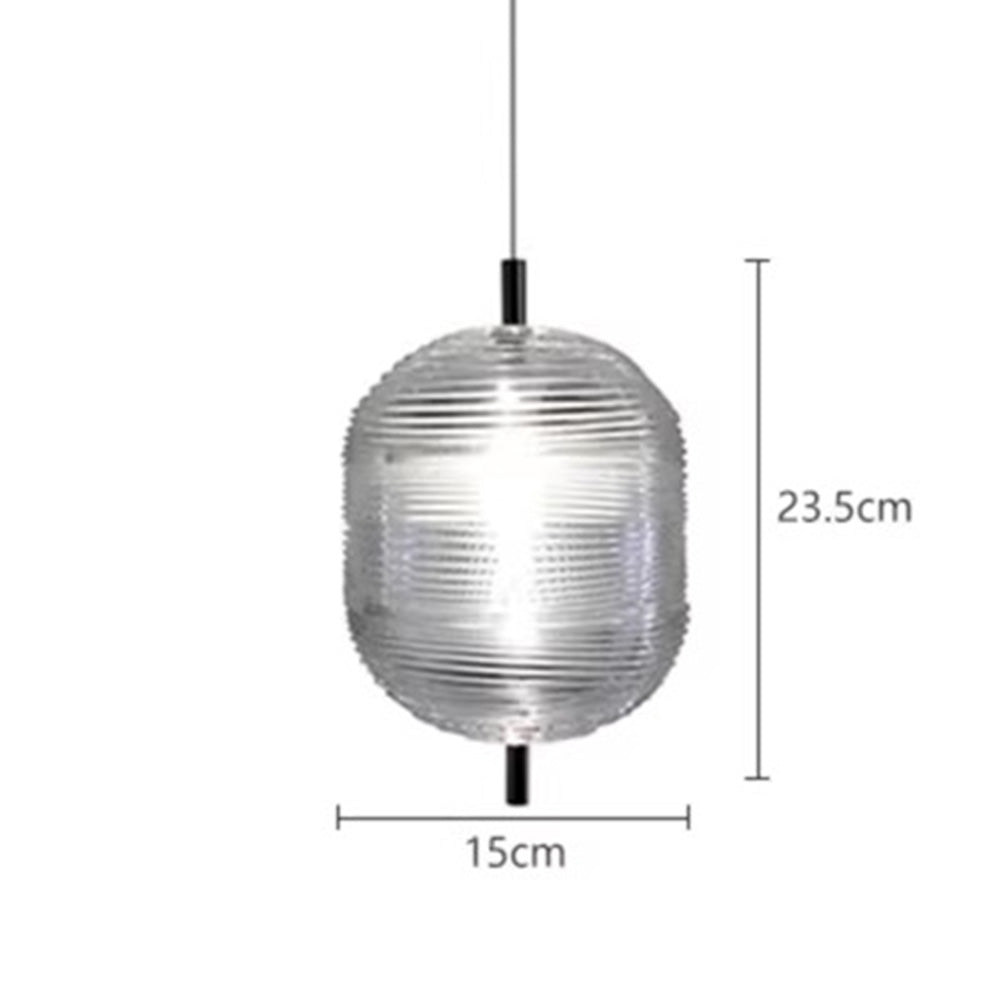 Ripple Pattern Glass LED Pendant Light-Lighting > Pendant Lights-casanuva-casanuva