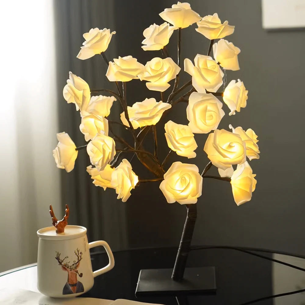 Rose Tree Floral Arrangement-Home Decor > Decorative Accessories-casanuva-casanuva