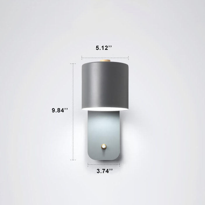 Rotatable Cylinder Wall Sconce 1-Light Nordic Style Lamp-Lighting > Wall Lights-casanuva-casanuva