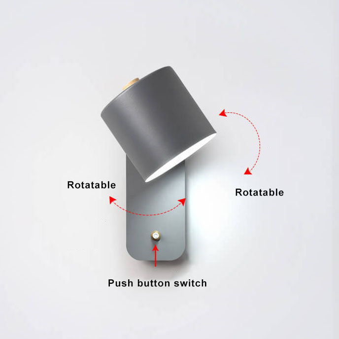 Rotatable Cylinder Wall Sconce 1-Light Nordic Style Lamp-Lighting > Wall Lights-casanuva-casanuva