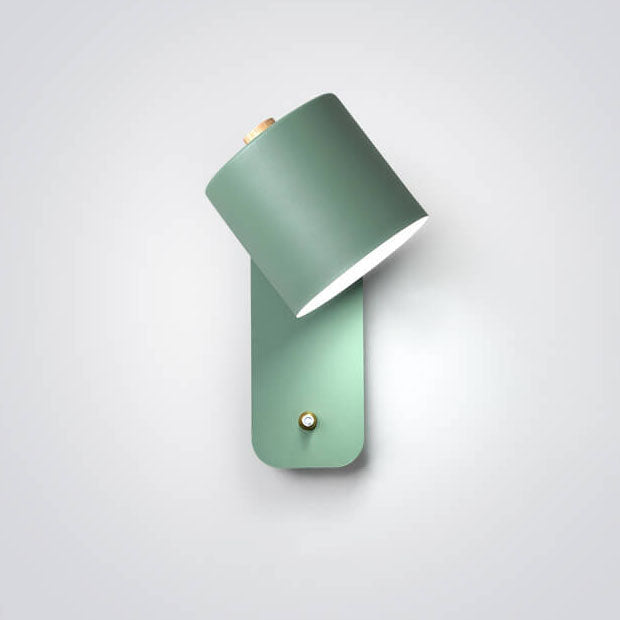 Rotatable Cylinder Wall Sconce 1-Light Nordic Style Lamp-Lighting > Wall Lights-casanuva-Green-100V-120V-casanuva