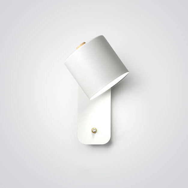 Rotatable Cylinder Wall Sconce 1-Light Nordic Style Lamp-Lighting > Wall Lights-casanuva-White-100V-120V-casanuva