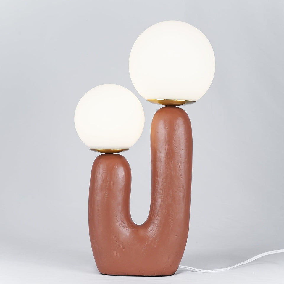 Rough Textured Table Lamp-Lighting > Table Lamps-casanuva-26cmx42cm-Terra cotta Original-US Plug-casanuva