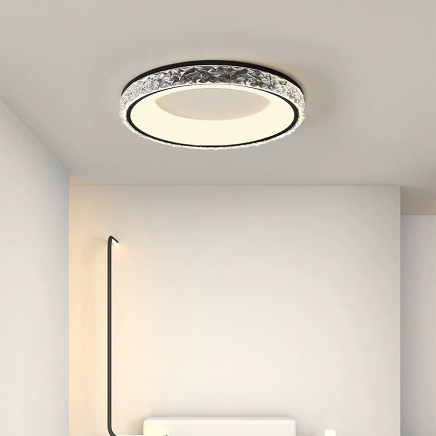 Round Acrylic Flush Mount Ceiling Light-Lighting > Ceiling Lights-casanuva-Black-White Light-casanuva